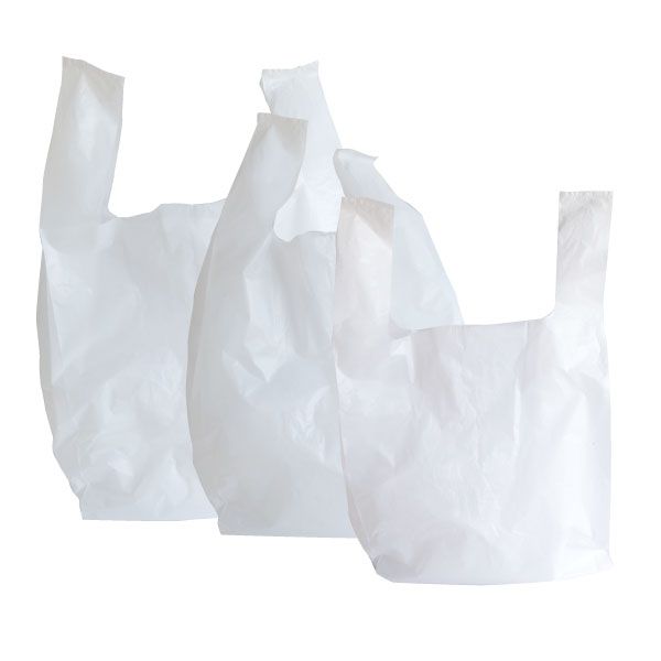 Vest Carrier Bags - White